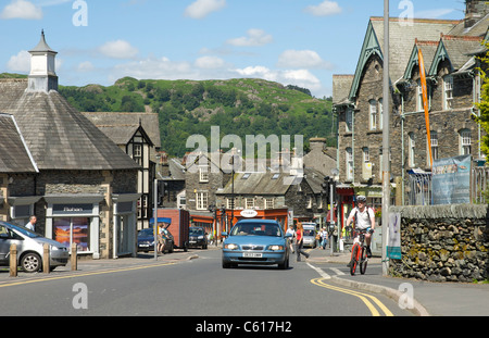 Ambleside Stadtzentrum, Nationalpark Lake District, Cumbria, England UK Stockfoto