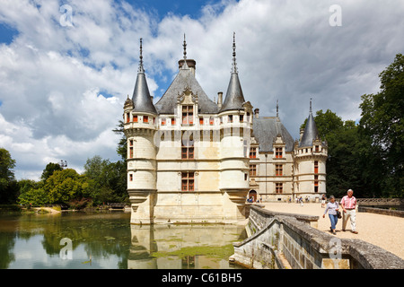 Schloss in Azay le Rideau, Indre et Loire, Frankreich, Europa Stockfoto