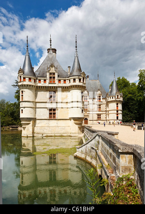 Schloss in Azay le Rideau, Indre et Loire, Frankreich, Europa Stockfoto