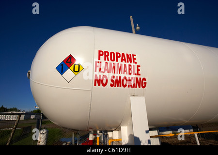 Propan Gas BrennstoffSpeicher in Michigan North Dakota Vereinigte Staaten von Amerika Stockfoto