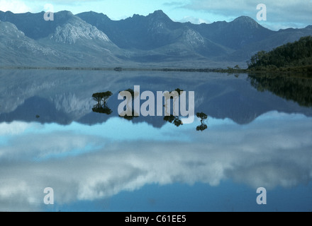 Die ursprünglichen Lake Pedder, Südwesten Tasmanien, 1968, vor der Überflutung durch eine viel größere künstliche Einzugsgebiet im Jahr 1970. Stockfoto