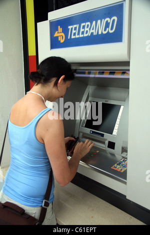 Versucht, Geld auf Menorca zu widerrufen Stockfoto