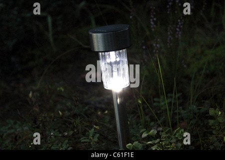 Outdoor´s Lampe mit Solarstrom Stockfoto