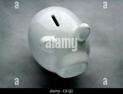 Sparschwein weiße Schwein KÄSSELI PIGGY BANK Stockfoto