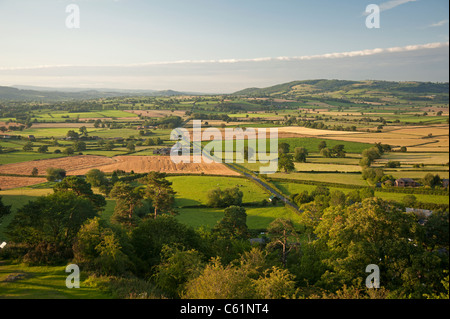 Die Landschaft von Wales in Montgomery Powys. SCO 7605 Stockfoto