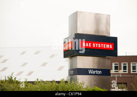 BAE Systeme Werk in Warton in Lancashire, UK. Stockfoto