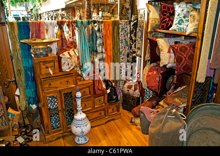 Fethiye Türkei türkische Markt Bazar Basar Teppiche Mode-design Stockfoto