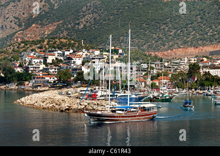 KAS Türkei Türkei Hafen Hafen Boot Schiff Stockfoto