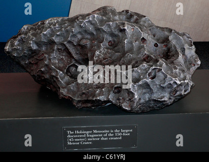 Holsinger Meteorit das größte Fragment jemals gefunden von Meteorkrater, Arizona, ist Holsinger Meteoriten, 639 kg wiegt. Stockfoto