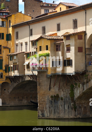 Ponte Vecchio Brücke Detail, Florenz, Italien Stockfoto