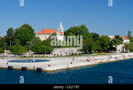 Strandpromenade, Zadar, Kroatien Stockfoto