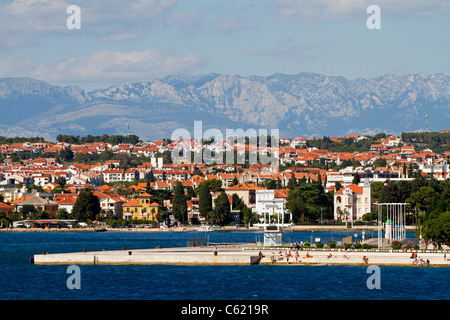 Strandpromenade, Zadar, Kroatien Stockfoto