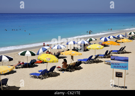 Egremni Strand, Insel Lefkada, Griechenland Stockfoto