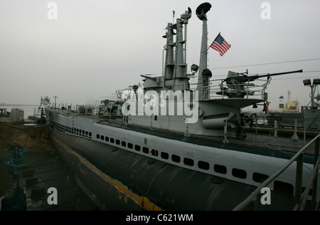 U-Boot USS Pampanito Trockendock Stockfoto