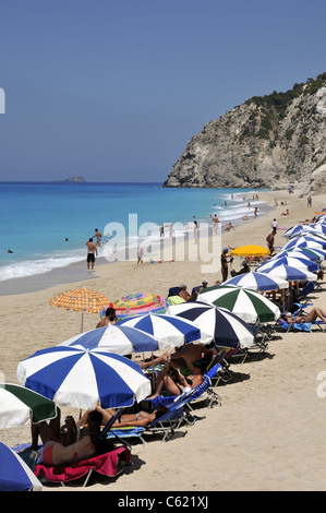 Egremni Strand, Insel Lefkada, Griechenland Stockfoto