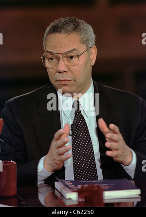 Ehemalige Joint Chief Of Staff General Colin Powell auf NBC's "treffen die Presse" 27. April 1997 in Philadelphia, PA Stockfoto