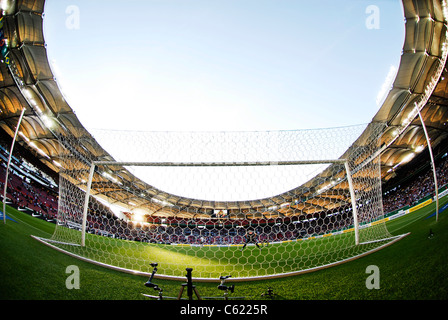 Überblick über das Sportstadion von Mercedes-Benz Arena in Stuttgart, Deutschland Stockfoto