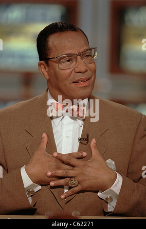 Nation des Islams Führer Minister Louis Farrakhan auf NBC es "Meet the Press" 13. April 1997 in Washington, DC Stockfoto