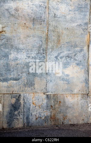 Grunge, oxidiertes Metall Wand Stockfoto