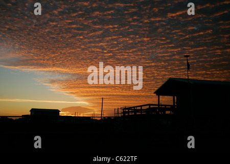 Grand Isle, Louisiana-Sonnenuntergang Stockfoto