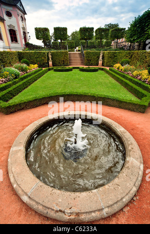 Rokokoschloss Schlossgarten, Dornburg, Deutschland Stockfoto