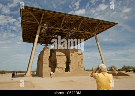 Casa Grande Ruins Sonoran Wüste Menschen Inder Casa Grande Ruins National Monument bewahrt eines alten Sonoran Wüste Menschen Stockfoto