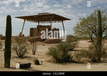 Casa Grande Ruins Sonoran Wüste Menschen Inder Stockfoto