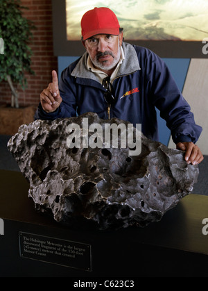 Holsinger Meteorit Meteor-Krater Leitfaden zeigt Stockfoto