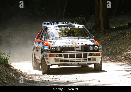 1992 Lancia Delta HF Integrale Evo mit Fahrer Justin Law auf die 2011 Goodwood Festival of Speed, Sussex, UK. Stockfoto