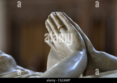 Detail von Alice De La Pole, Herzogin von Suffolk, Grab, Ewelme Kirche, Oxfordshire, England, UK Stockfoto