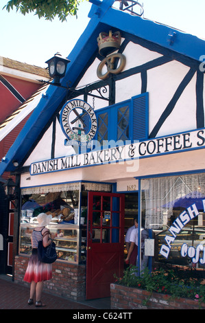 Traditionelle dänische Bäckerei und Café in Solvang, Kalifornien Stockfoto