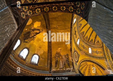 Jungfrau & Kind Mosaik in der Apsis der Aya Sofya, Sultanahmet, Istanbul, Türkei Stockfoto