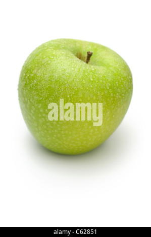 Granny Smith Apfel, Einem ganzen Granny Smith Apfel Grün Stockfoto