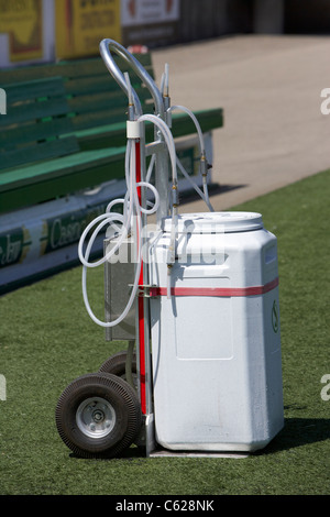 Saskatchewan ehemaliger Powerflo Hydratation Station auf Tonhöhe im Mosaik-Stadion Taylor Feld Regina Kanada Stockfoto