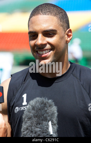 Johannes Eubanks Saskatchewan ehemaliger Cornerback Spieler Mosaik Stadion Taylor Feld Regina Kanada Stockfoto