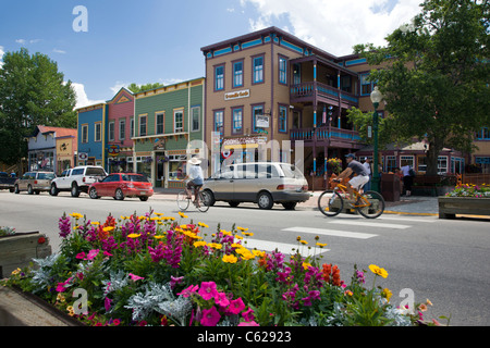 Crested Butte, Colorado, ist ein Urlaub Kurort befindet sich in den Rocky Mountains im zentralen Colorado, USA Stockfoto