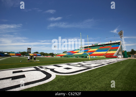 Saskatchewan ehemaliger pitch Mosaik Stadion Taylor Feld Regina Kanada Stockfoto