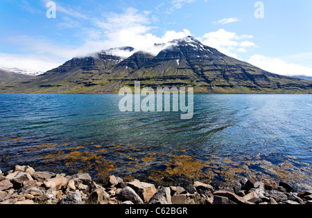 Landschaft im Osten in der Nähe von Seydisfjordur Dorf, Island Stockfoto