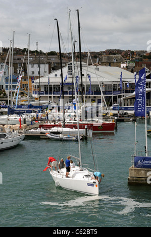 Cowes Yacht Haven an der River Medina West Cowes Isle Of Wight England UK Stockfoto