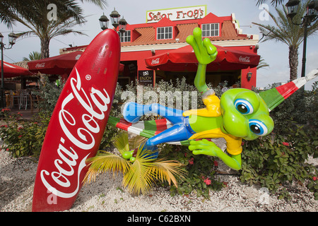 Senor Frogs Restaurant, Bar und Grill im South beach Plaza, Palm Beach, Aruba, Niederländische Karibik Stockfoto