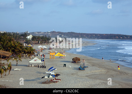 Übersicht von Zicatela Strand. Puerto Escondido, Oaxaca, Mexiko, Nordamerika Stockfoto