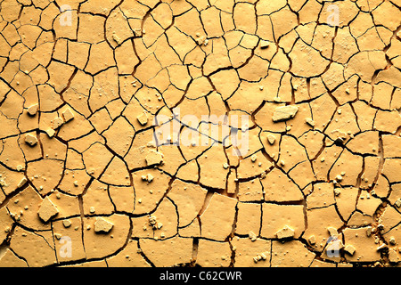 Getrocknete rissige Erde Stockfoto