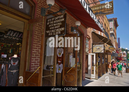 Historische Innenstadt von Deadwood Town in Black Hills South Dakota in den USA US Daily Life Lifestyle horizontal Hi-res Stockfoto