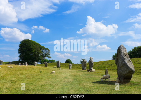 Die historische Steinkreis von Avebury, Wiltshire, England, UK Stockfoto