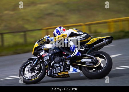 Supersport-Rennen Isle Of Man TT (Keith Amor) Stockfoto