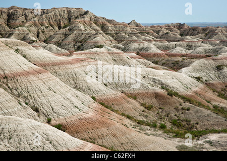 Der Badlands Rocky Mountains National Park South Dakota SD Landschaft von oben Blick hinunter große hochauflösende horizontale in den USA High-Res Stockfoto