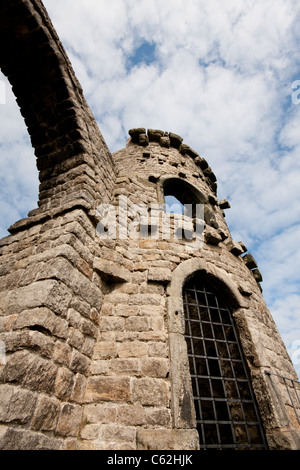 Die Ruinen der Burg Mow Cop Stockfoto