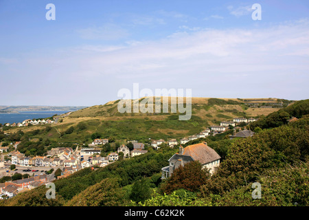 Verne. Mit Blick auf das Dorf Wren auf Portland Island Dorset Stockfoto