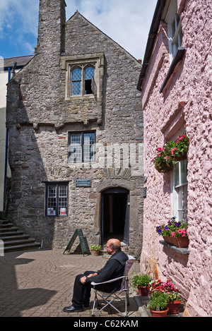 Tenby, die Tudor Merchant House, Pembrokeshire, South Wales, UK. Stockfoto