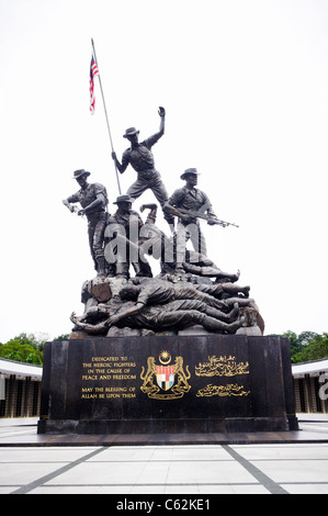 Die Statue des Unabhängigkeitskrieges in Kuala Lumpur, Malaysia Nationalmonument. Stockfoto
